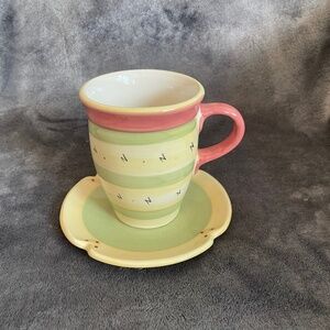 Pfaltzgraff The Secrets of Pistoulet Mug and Saucer